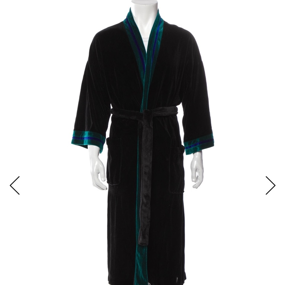 Christian Dior Monsieur Colorblock Velvet Robe — One Size (Very Good Condition)